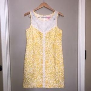 Lilly Pulitzer Yellow and White Shell Tunic Dress